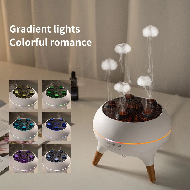 Difusor Medusa Luminosa — Humidificador con Luces de Colores y Niebla Ultrasónica