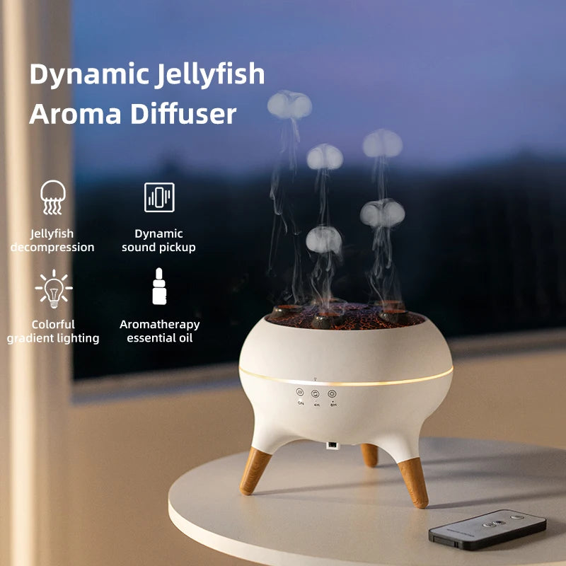 Difusor Medusa Luminosa — Humidificador con Luces de Colores y Niebla Ultrasónica