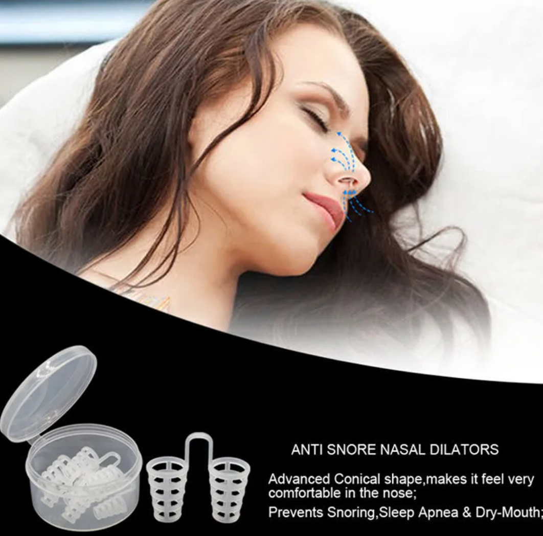 Clip Nasal Antirronquidos — Dilatador Silicona, Reutilizable y Cómodo